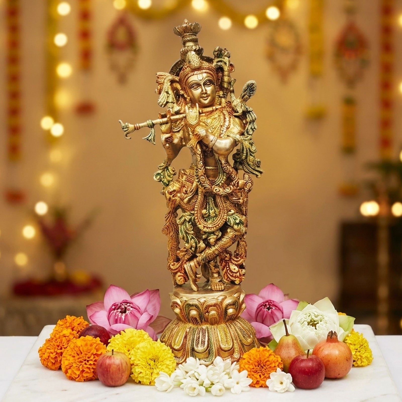 Brass Krishna — 18.5"