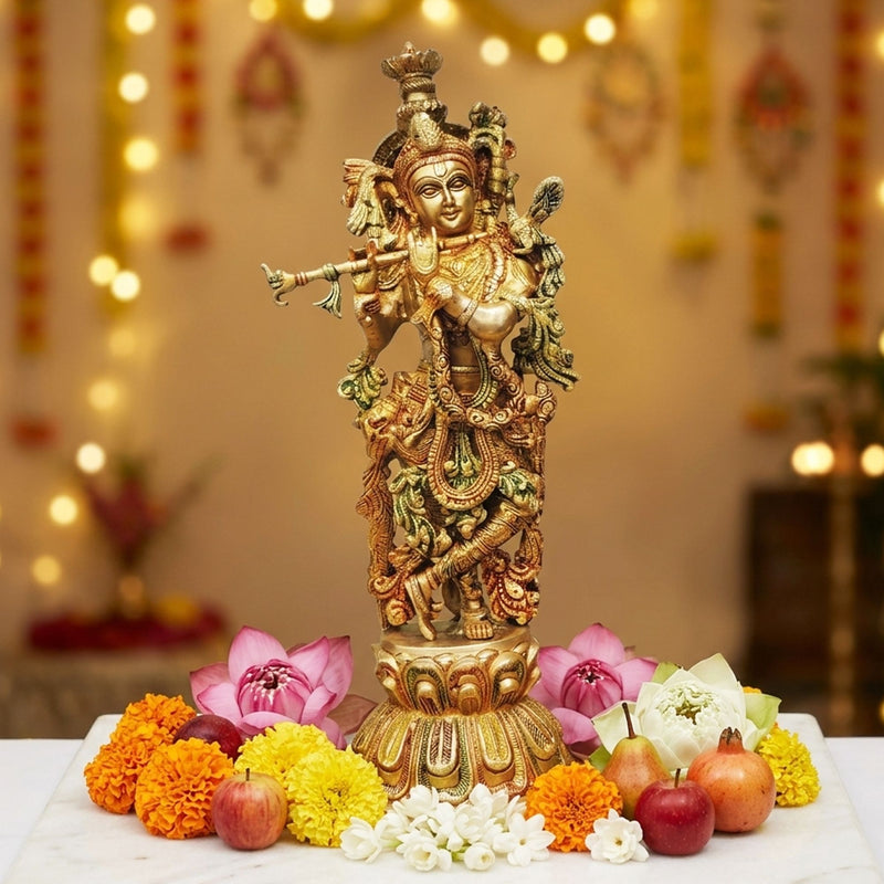 Brass Krishna — 18.5"