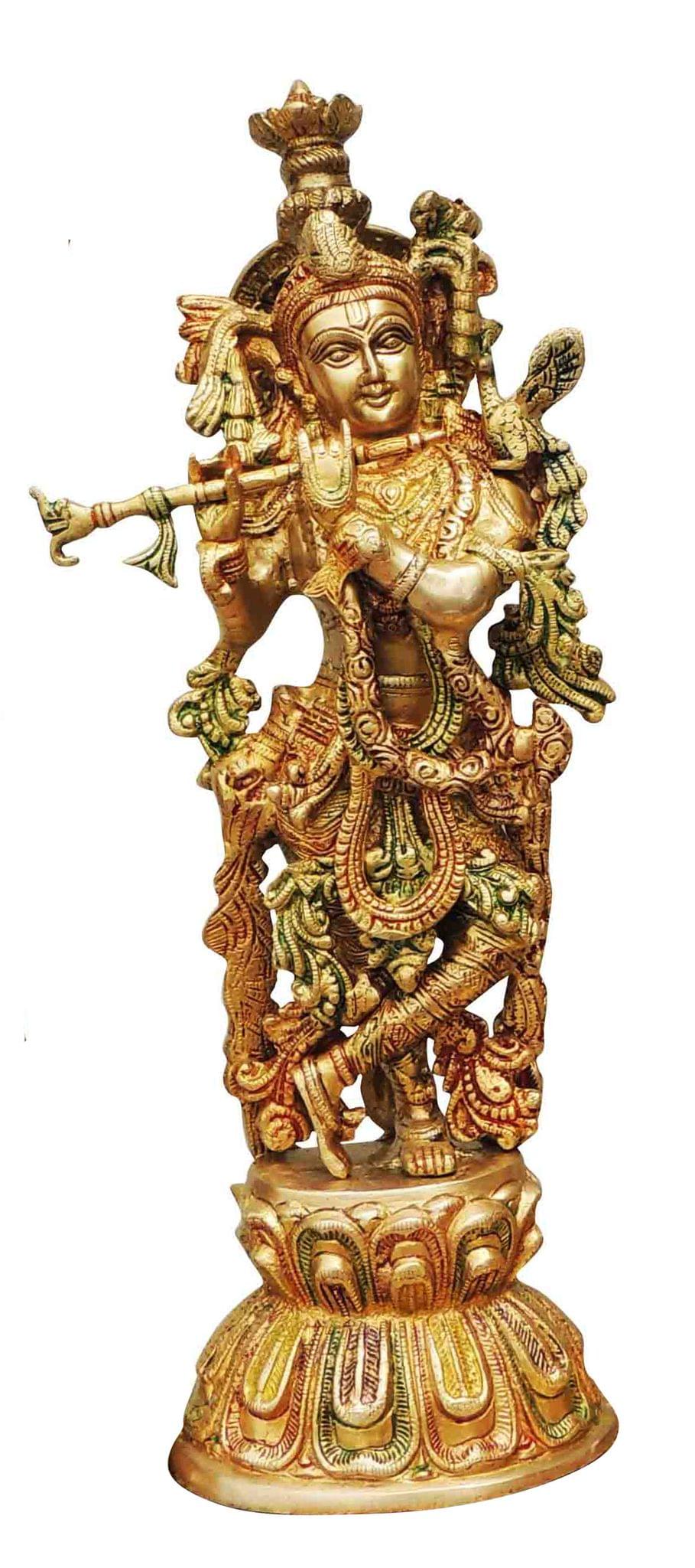 Brass Krishna — 18.5"