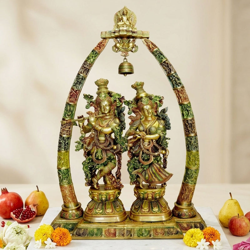 Brass Radha-Krishna — 45"
