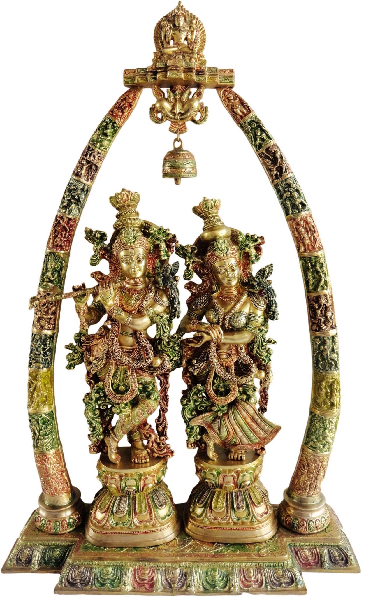 Brass Radha-Krishna — 45"