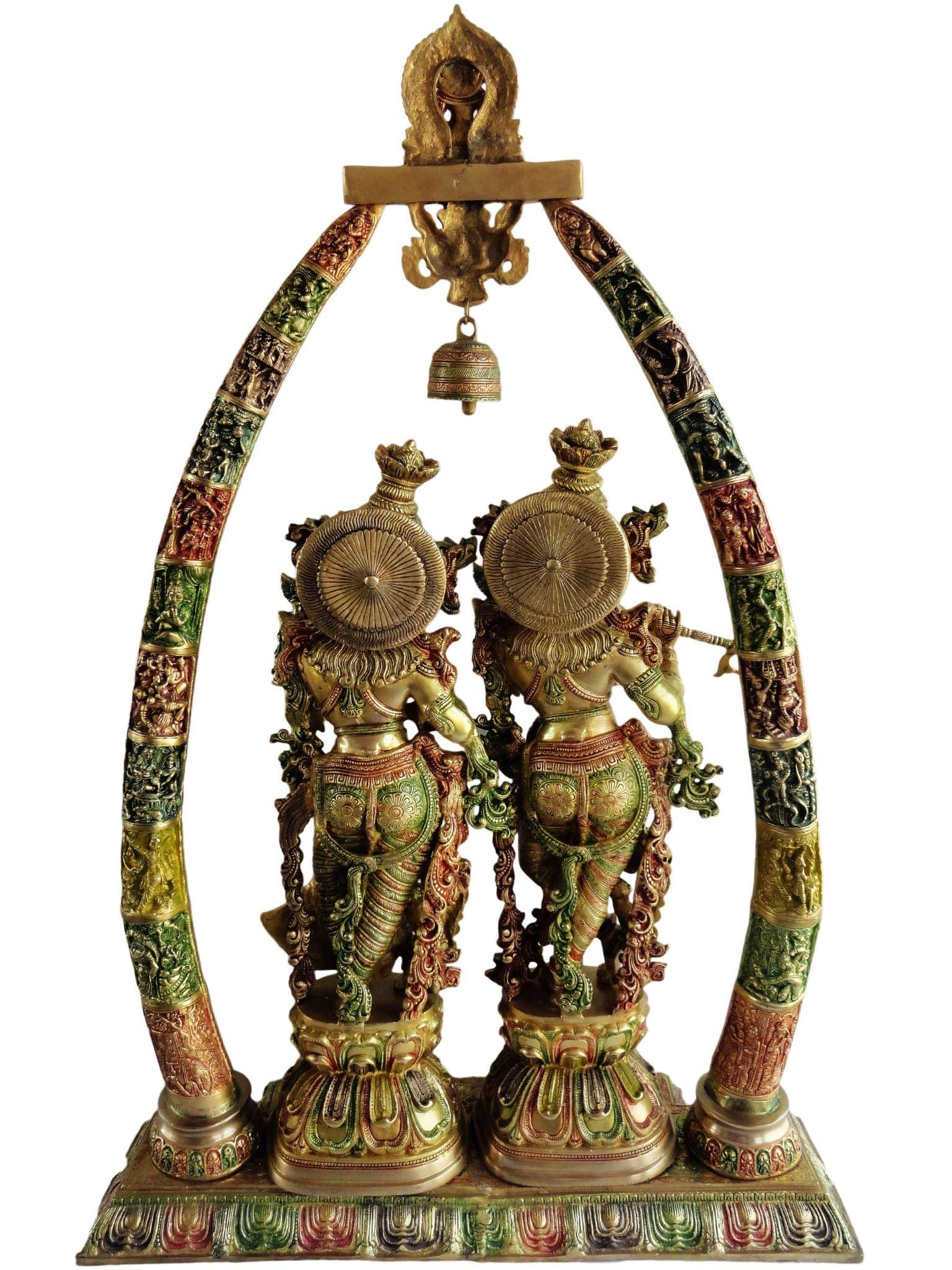 Brass Radha-Krishna — 45"