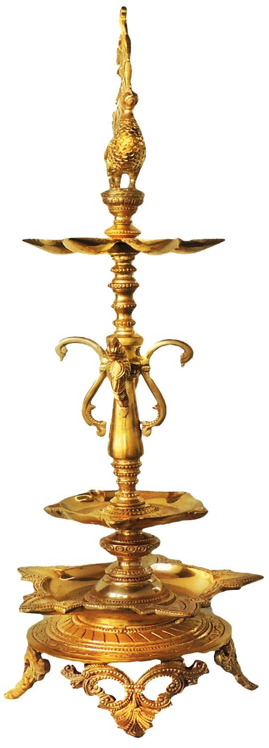 Brass Table Decor Deepak — 28"
