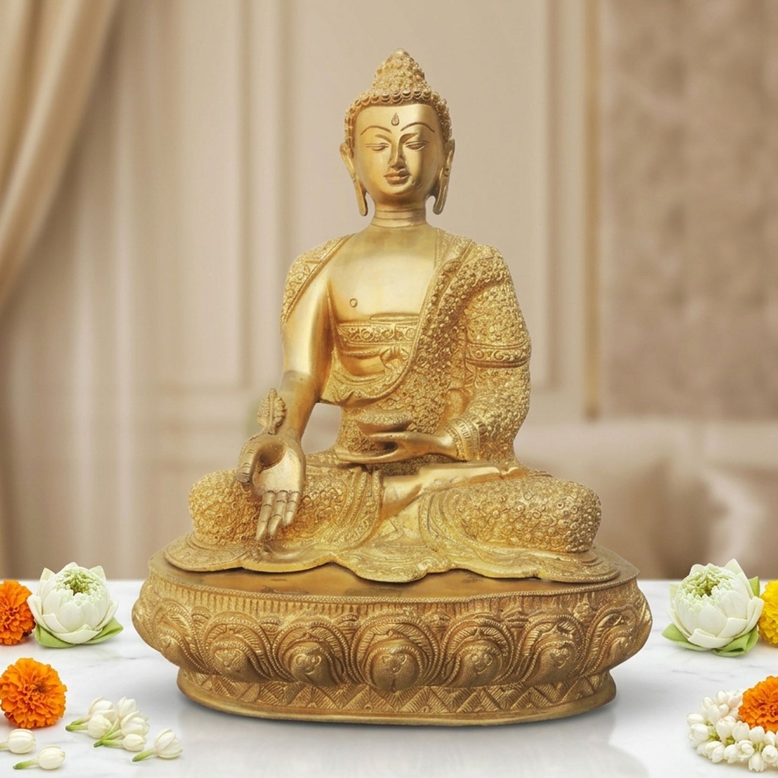 Brass Buddha — 15.5"