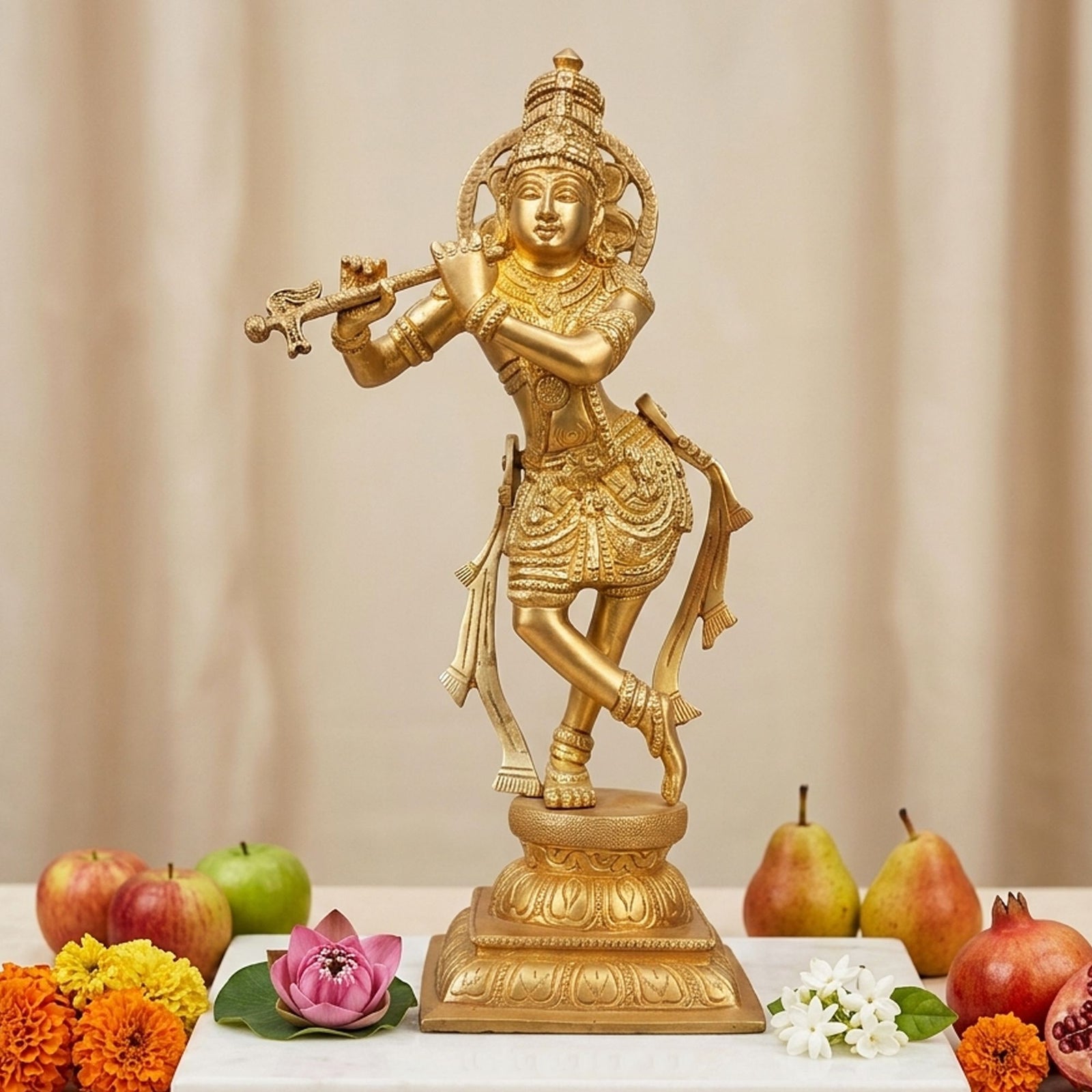 Brass Krishna, Dancing