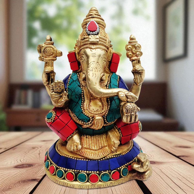 Brass Ganesh — 6.5"