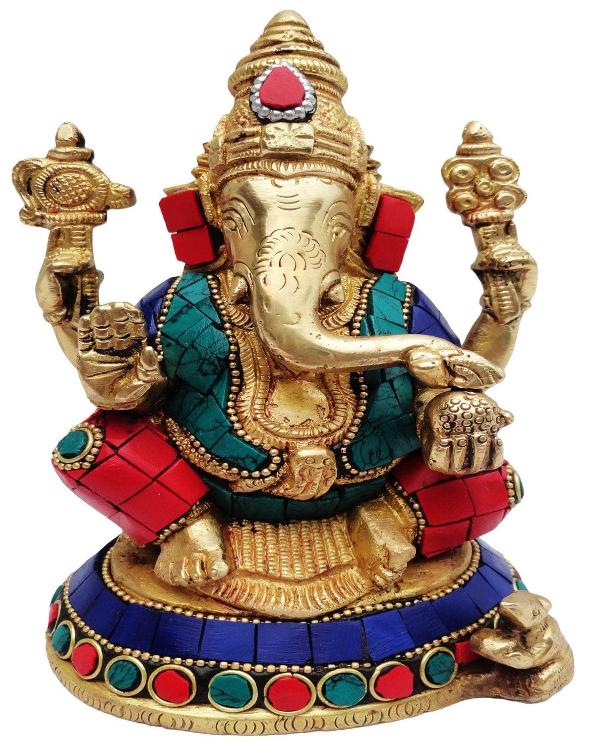 Brass Ganesh — 6.5"