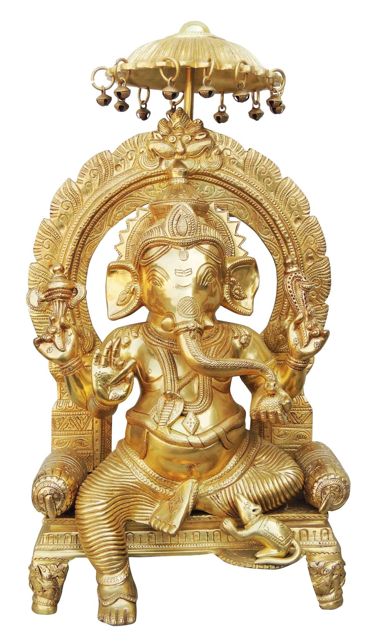 Brass Ganesh — 18"