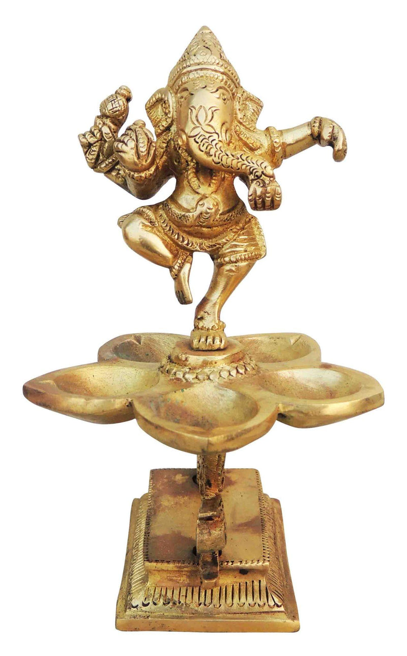 Brass Ganesh — 7"