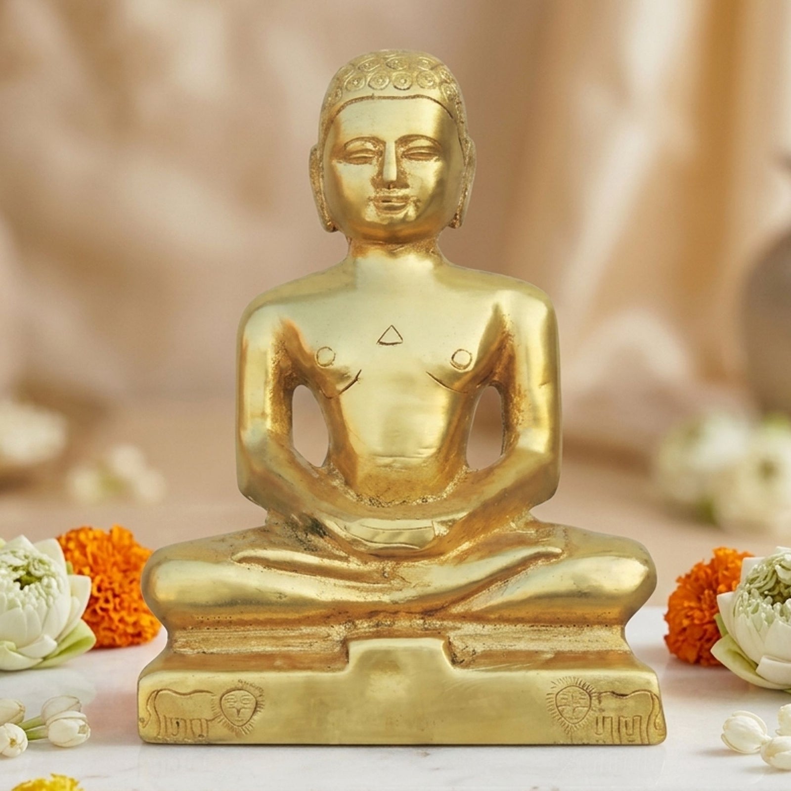 Brass Mahaveer — 8.2"