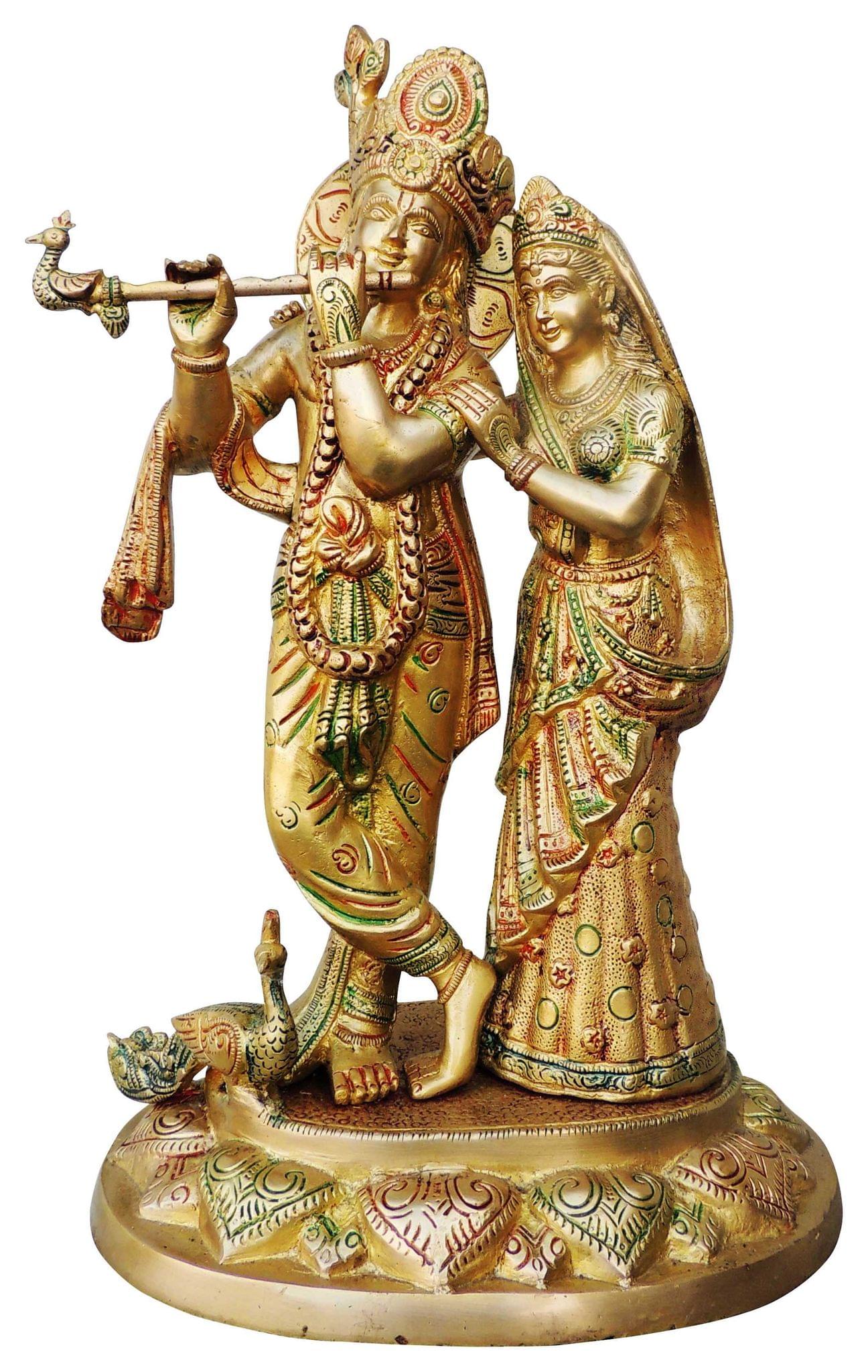 Brass Radha-Krishna — 17"
