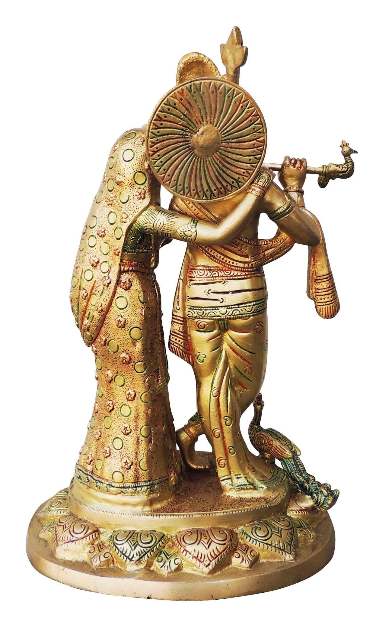 Brass Radha-Krishna — 15"