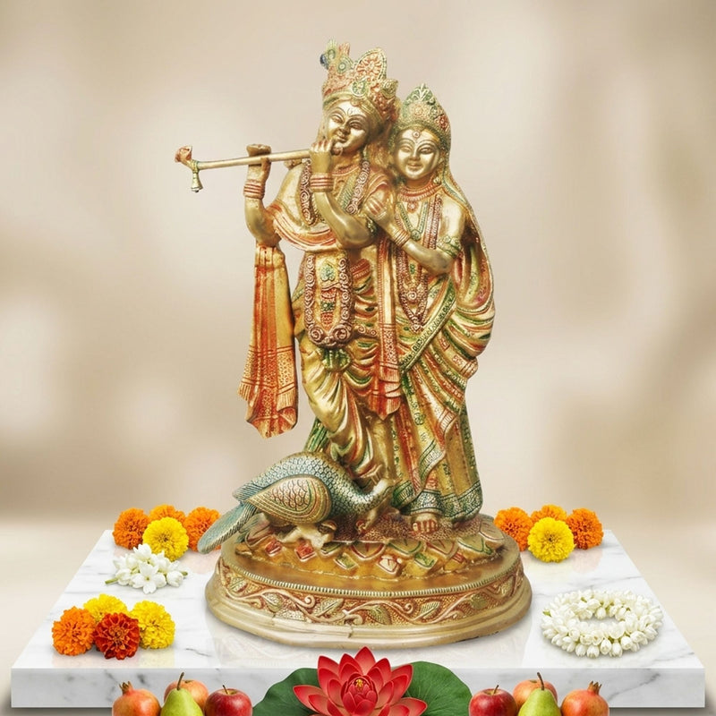 Brass Radha-Krishna — 15"