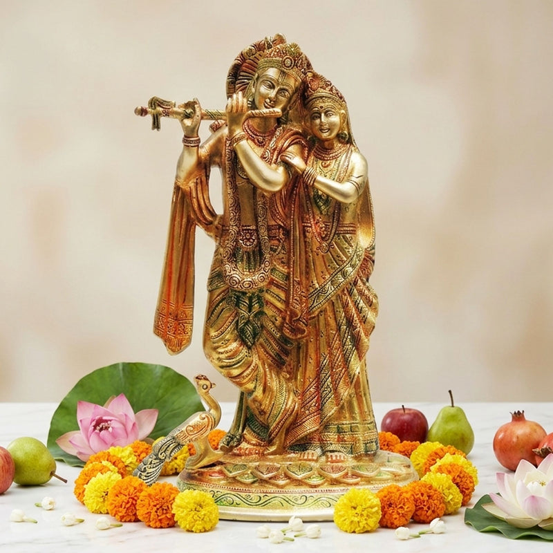 Brass Radha-Krishna — 12"