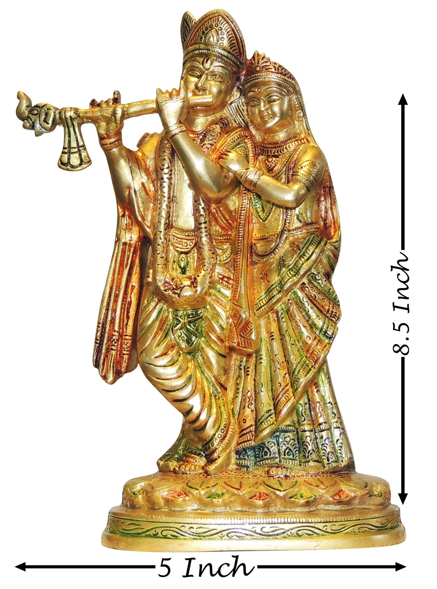 Brass Radha-Krishna — 8.5"