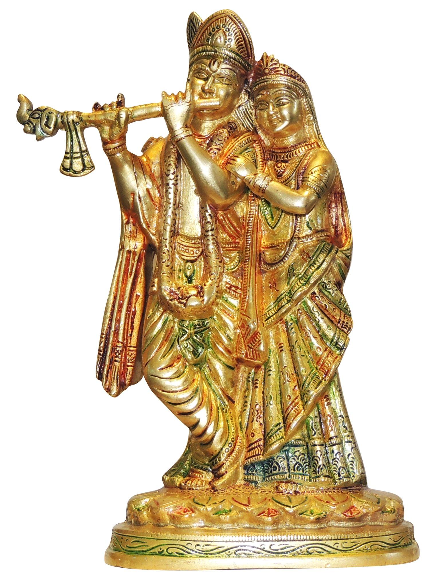 Brass Radha-Krishna — 8.5"