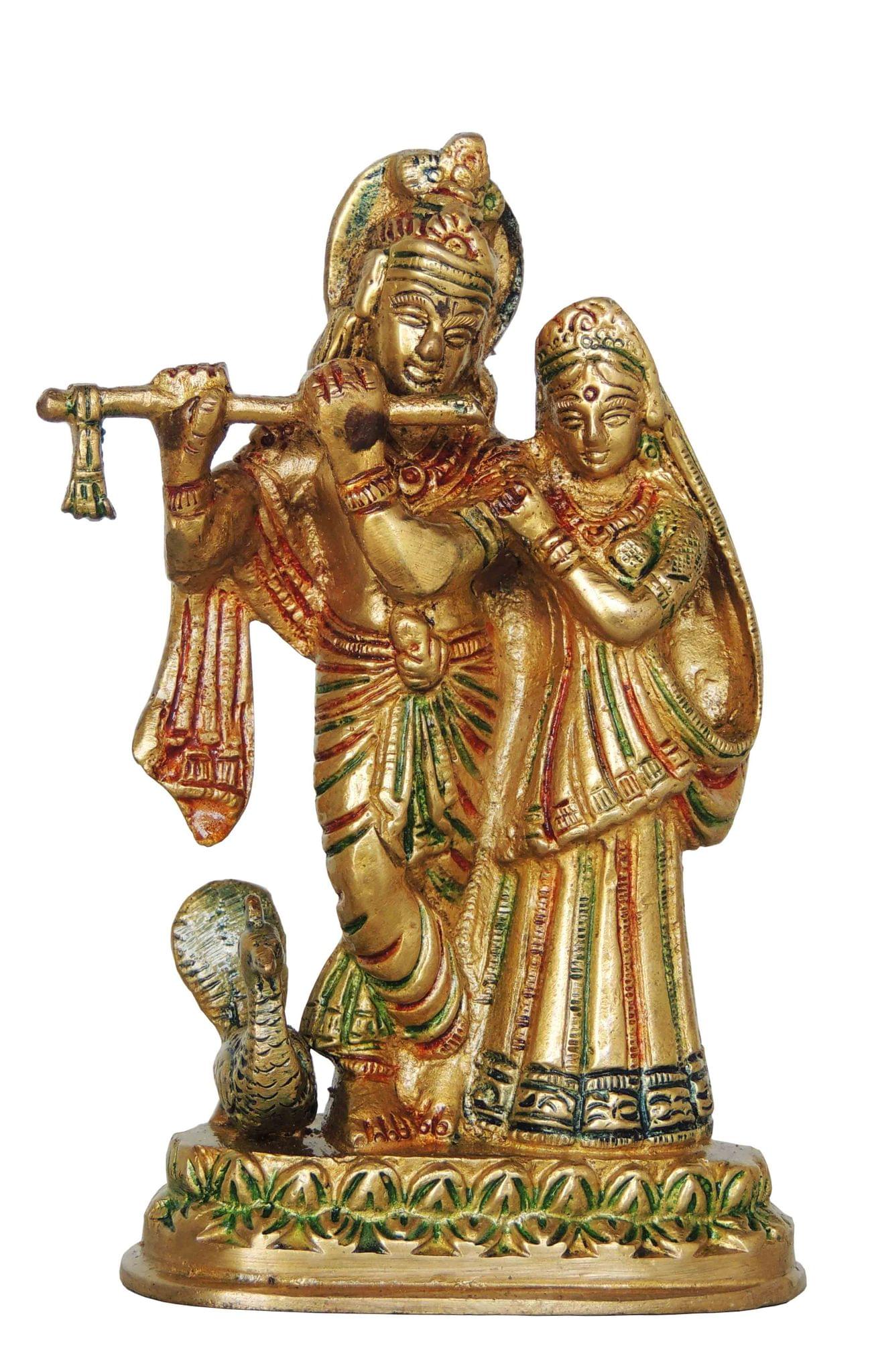 Brass Radha-Krishna — 6"