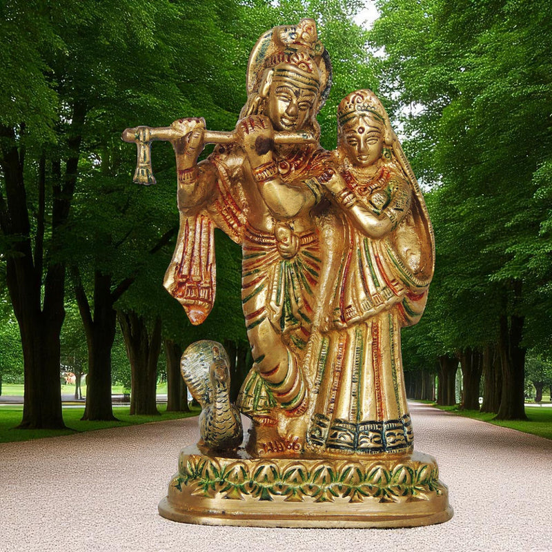 Brass Radha-Krishna — 6"