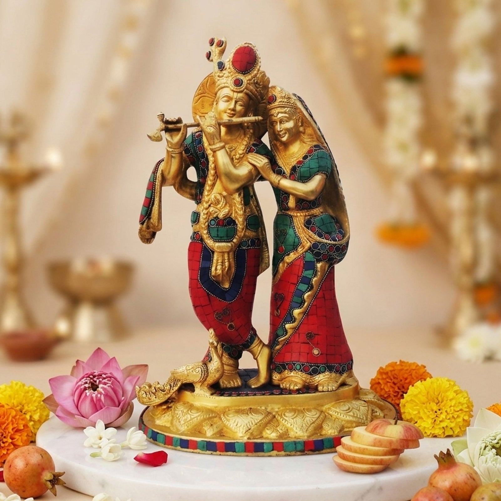 Brass Krishna — 17"