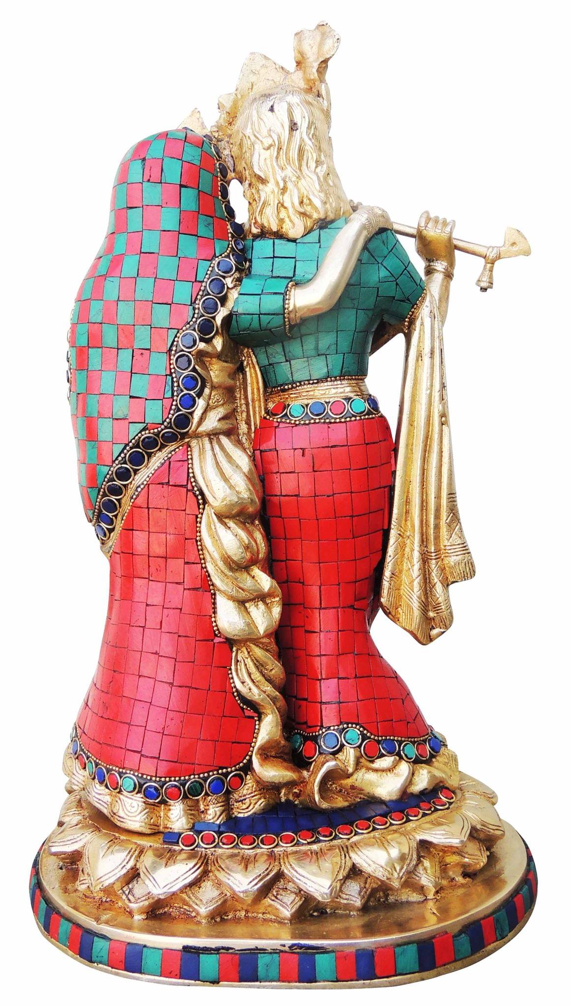 Brass Radha-Krishna — 14.5"