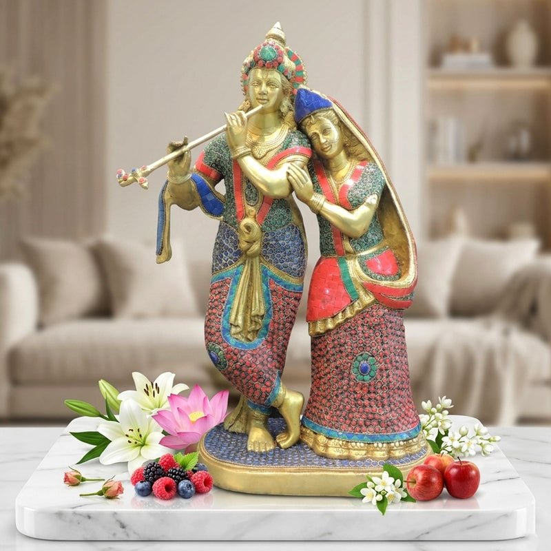 Brass Radha-Krishna — 23"