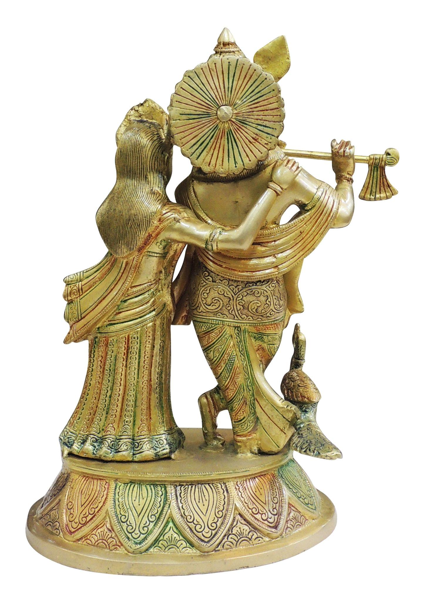 Brass Radha-Krishna — 16"