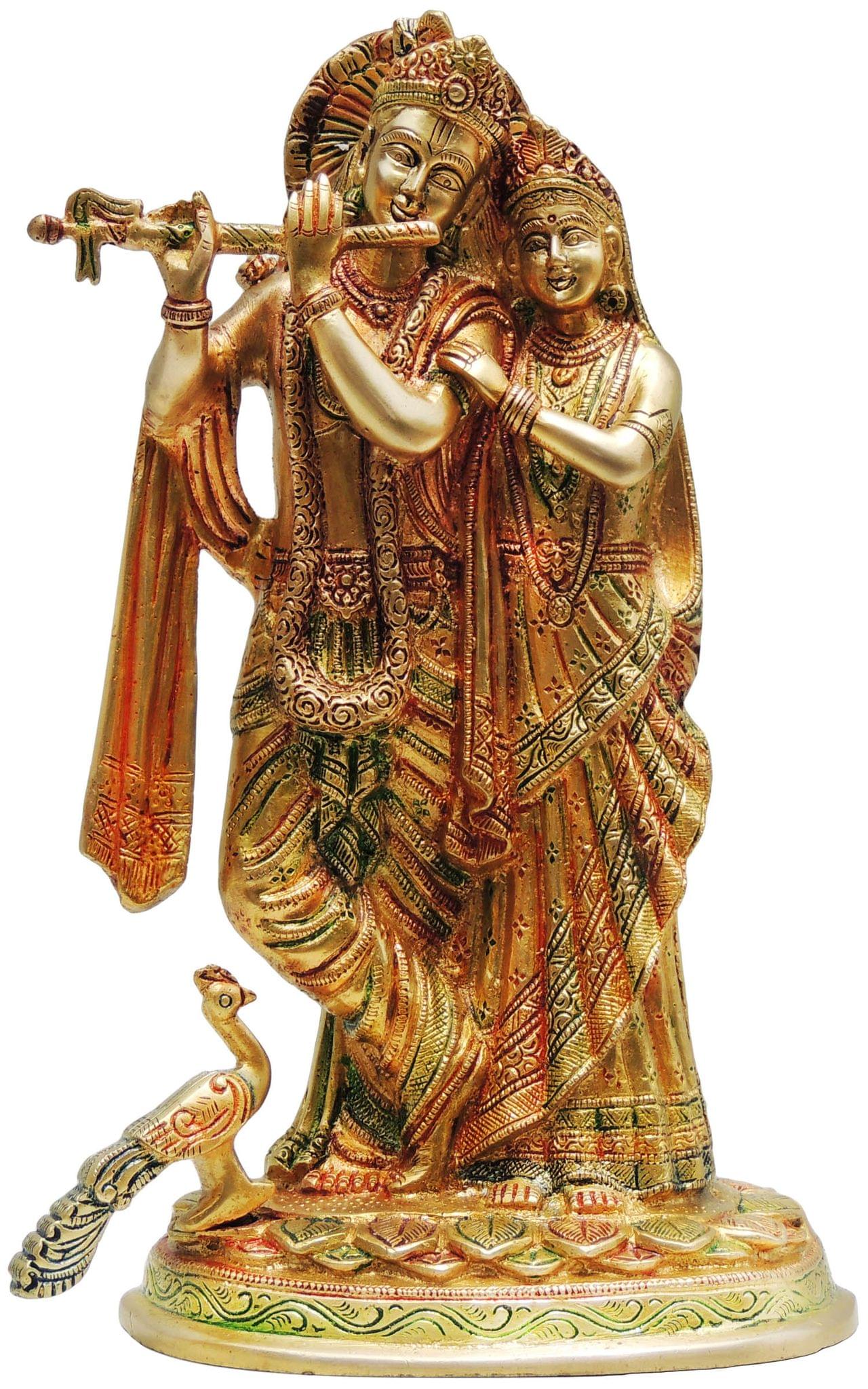 Brass Radha-Krishna — 12"