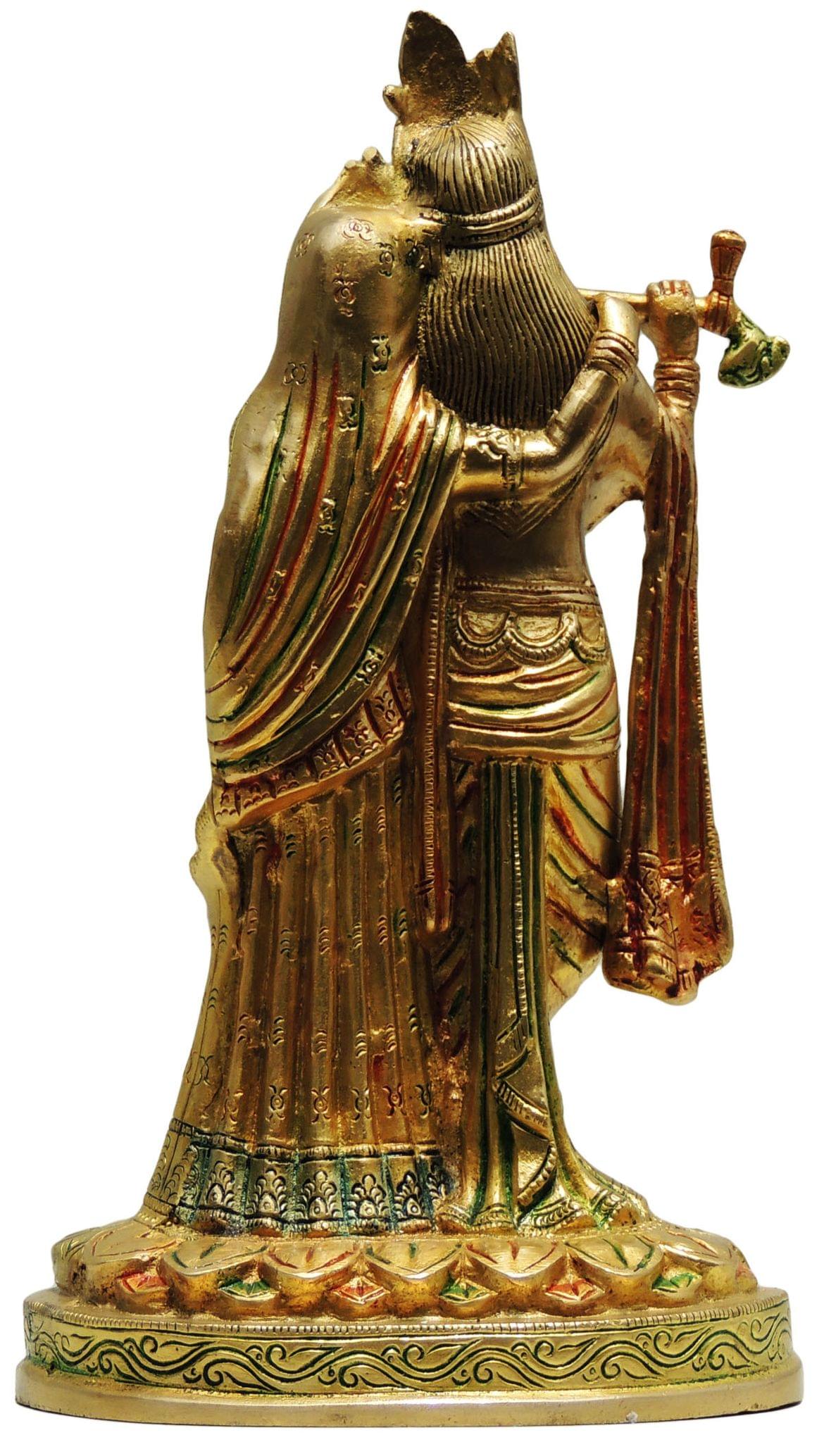 Brass Radha-Krishna — 10.5"