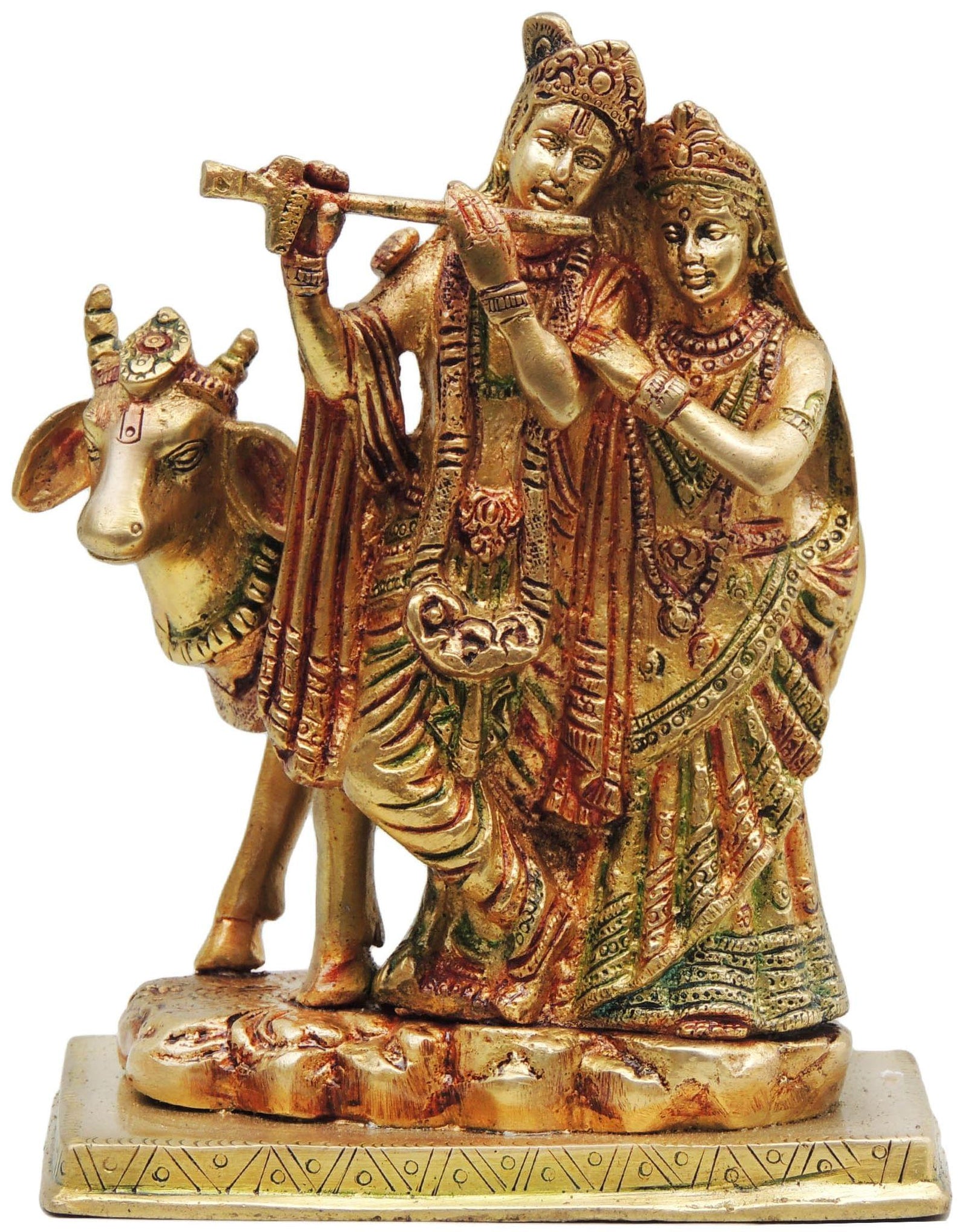 Brass Radha-Krishna — 7.5"