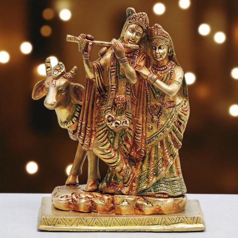 Brass Radha-Krishna — 7.5"
