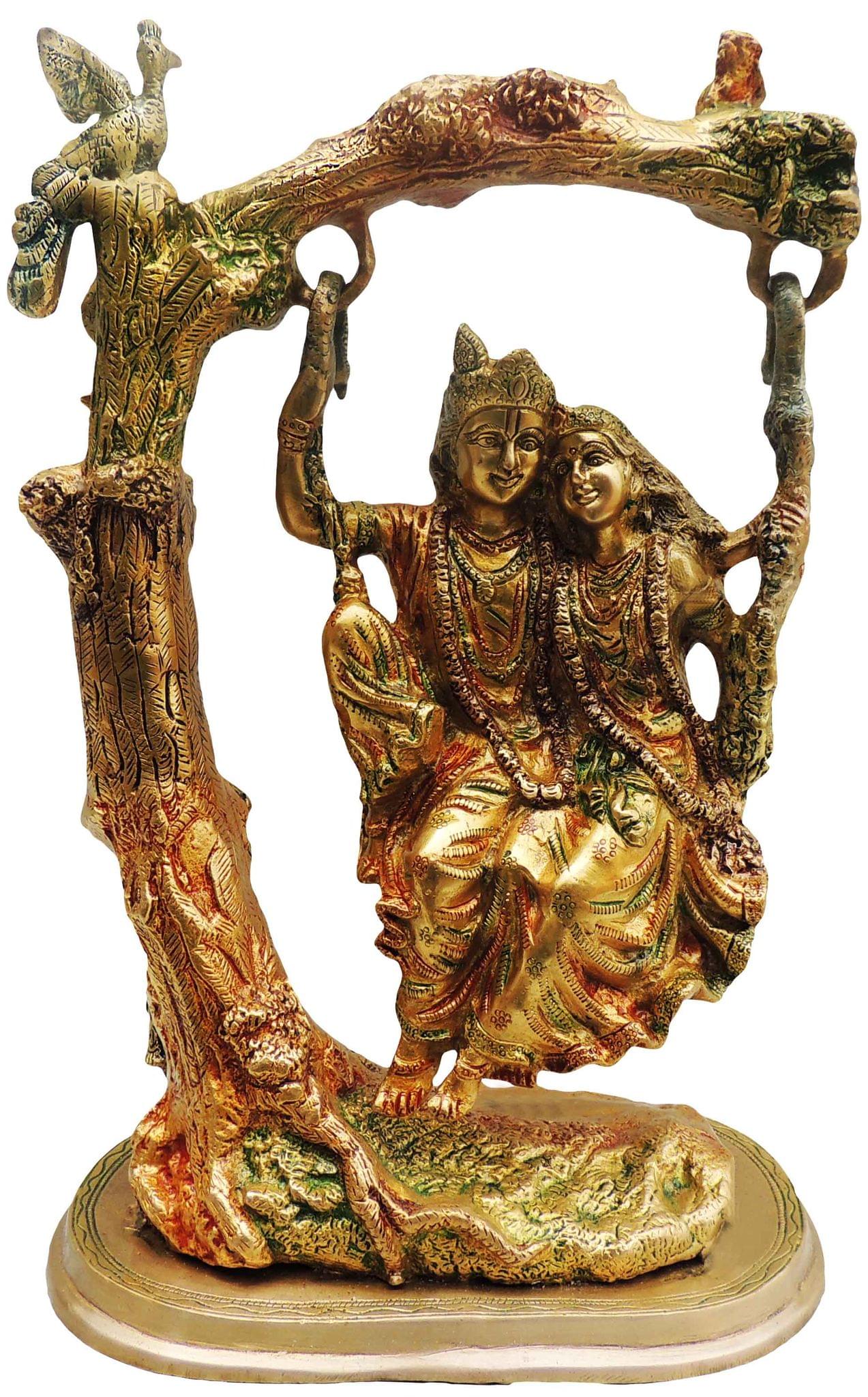 Brass Radha-Krishna — 15"