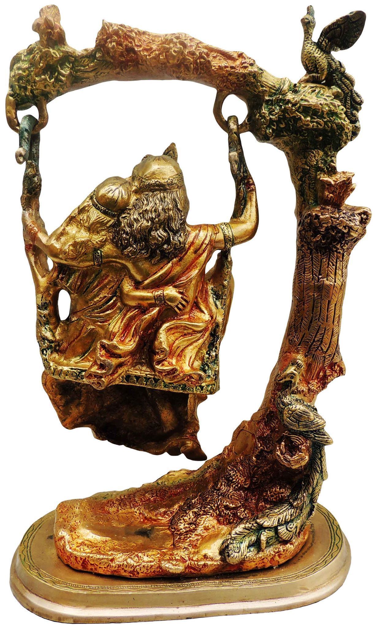 Brass Radha-Krishna — 15"