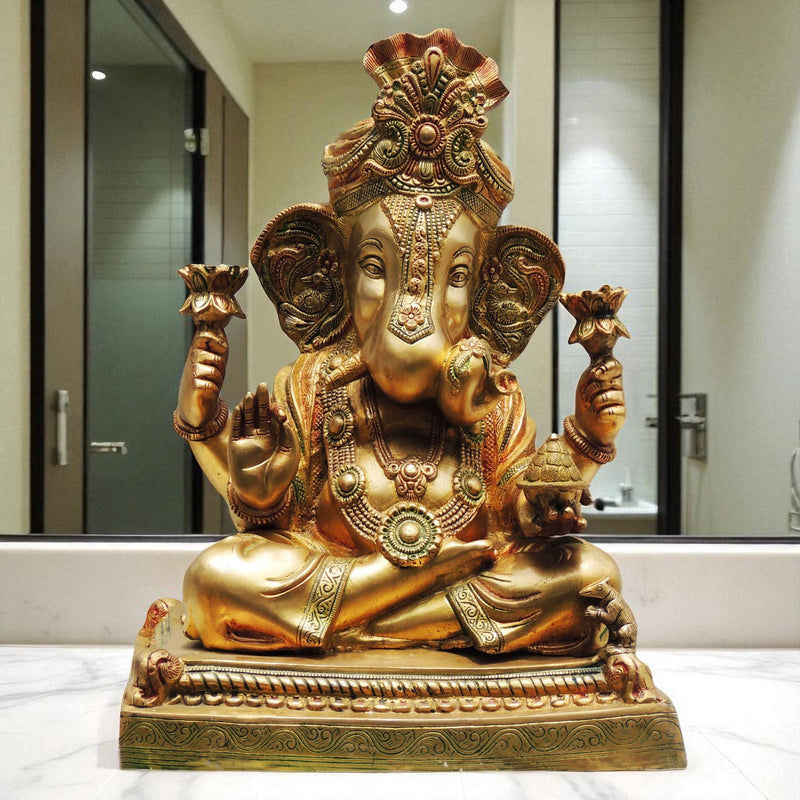 Brass Ganesh — 19"