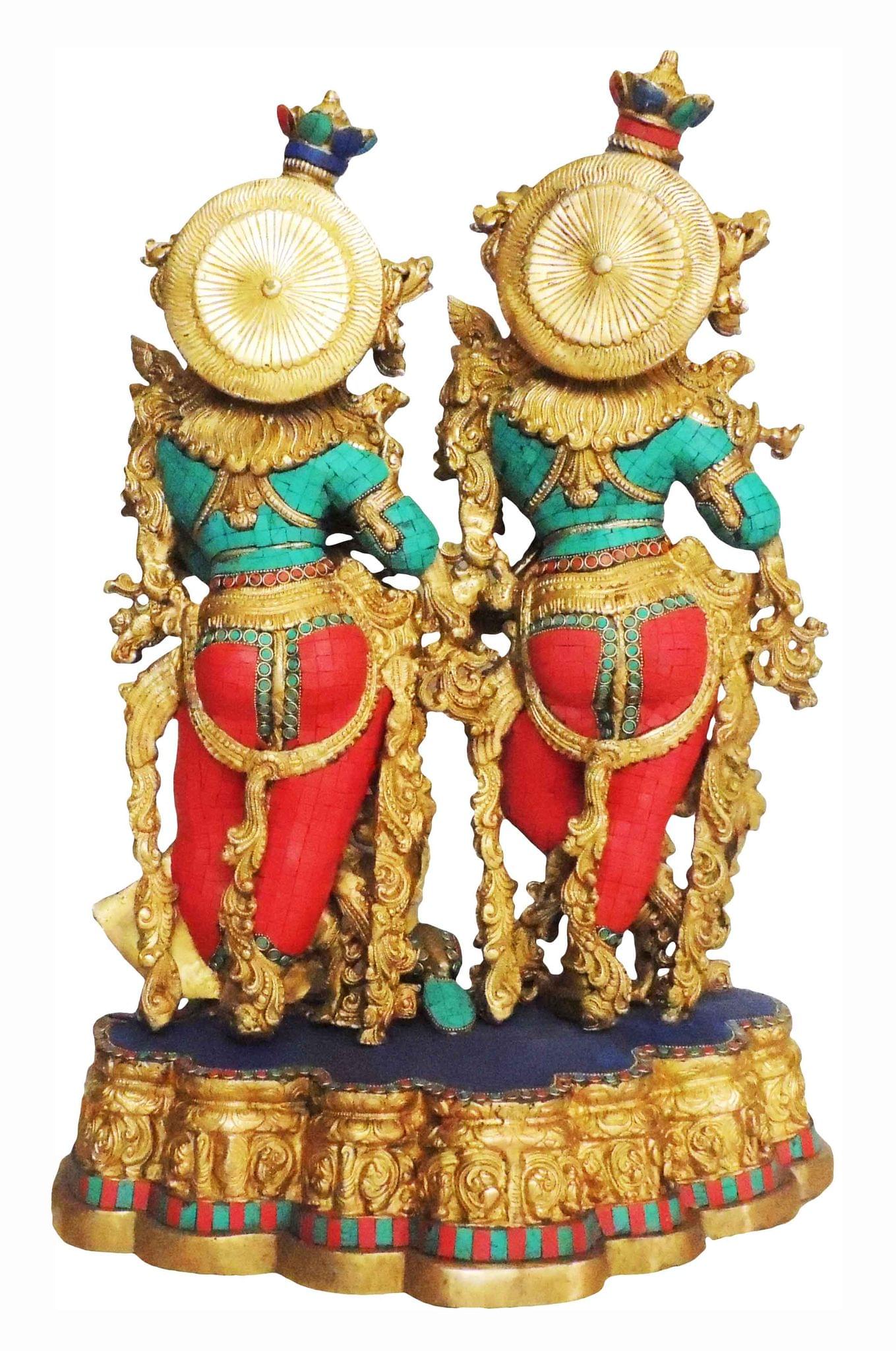 Brass Radha-Krishna — 28"