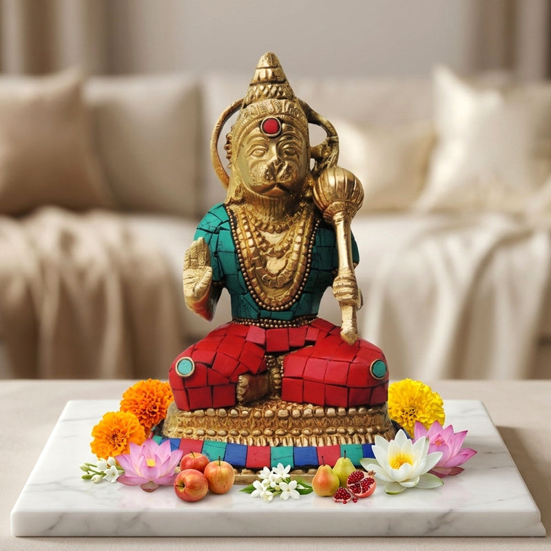 Brass Hanuman — 6.5"