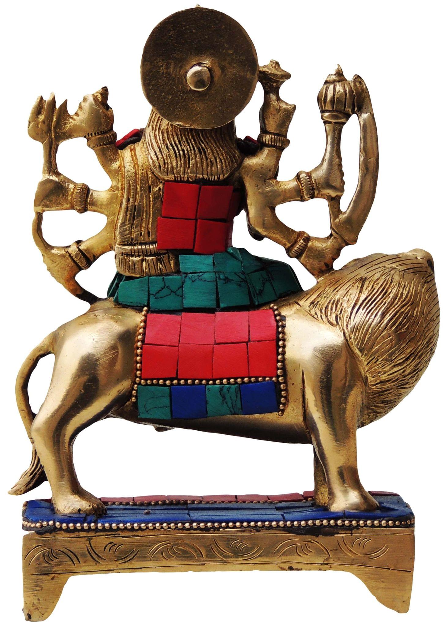 Brass Durga, Sitting — 6.5"