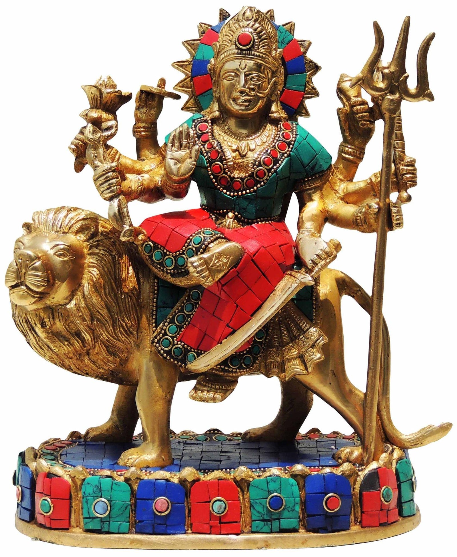 Brass Durga, Sitting