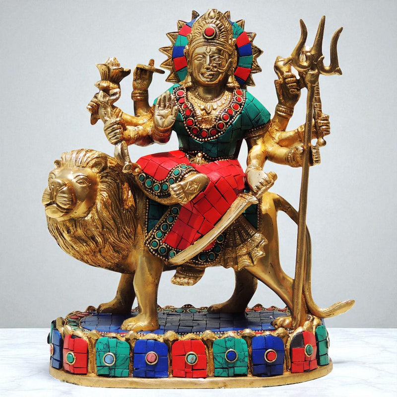 Brass Durga, Sitting