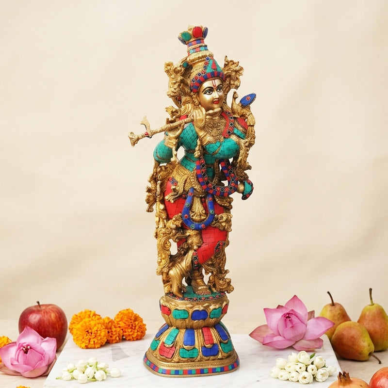 Brass Krishna — 28"