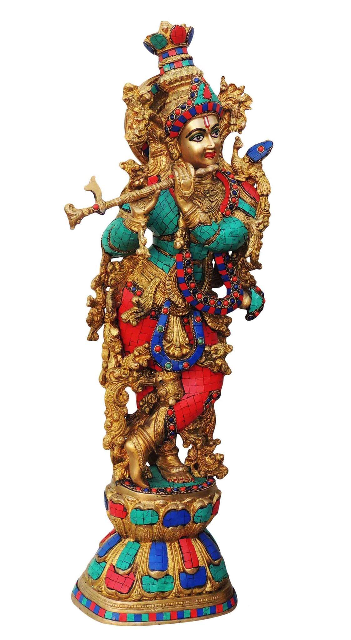 Brass Krishna — 28"