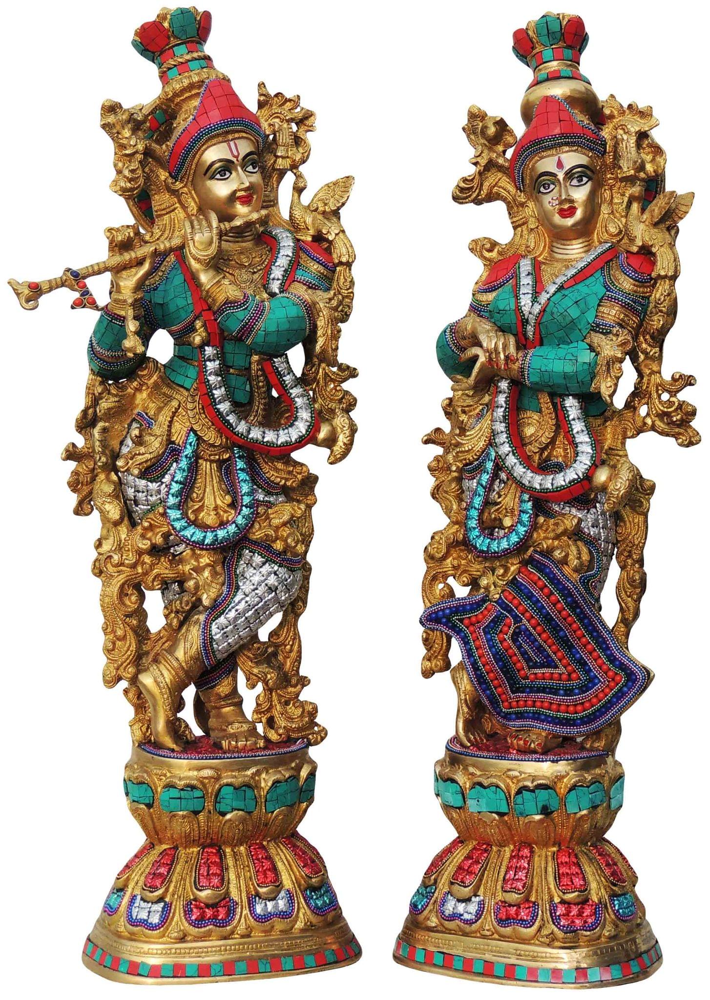 Brass Radha-Krishna — 28"