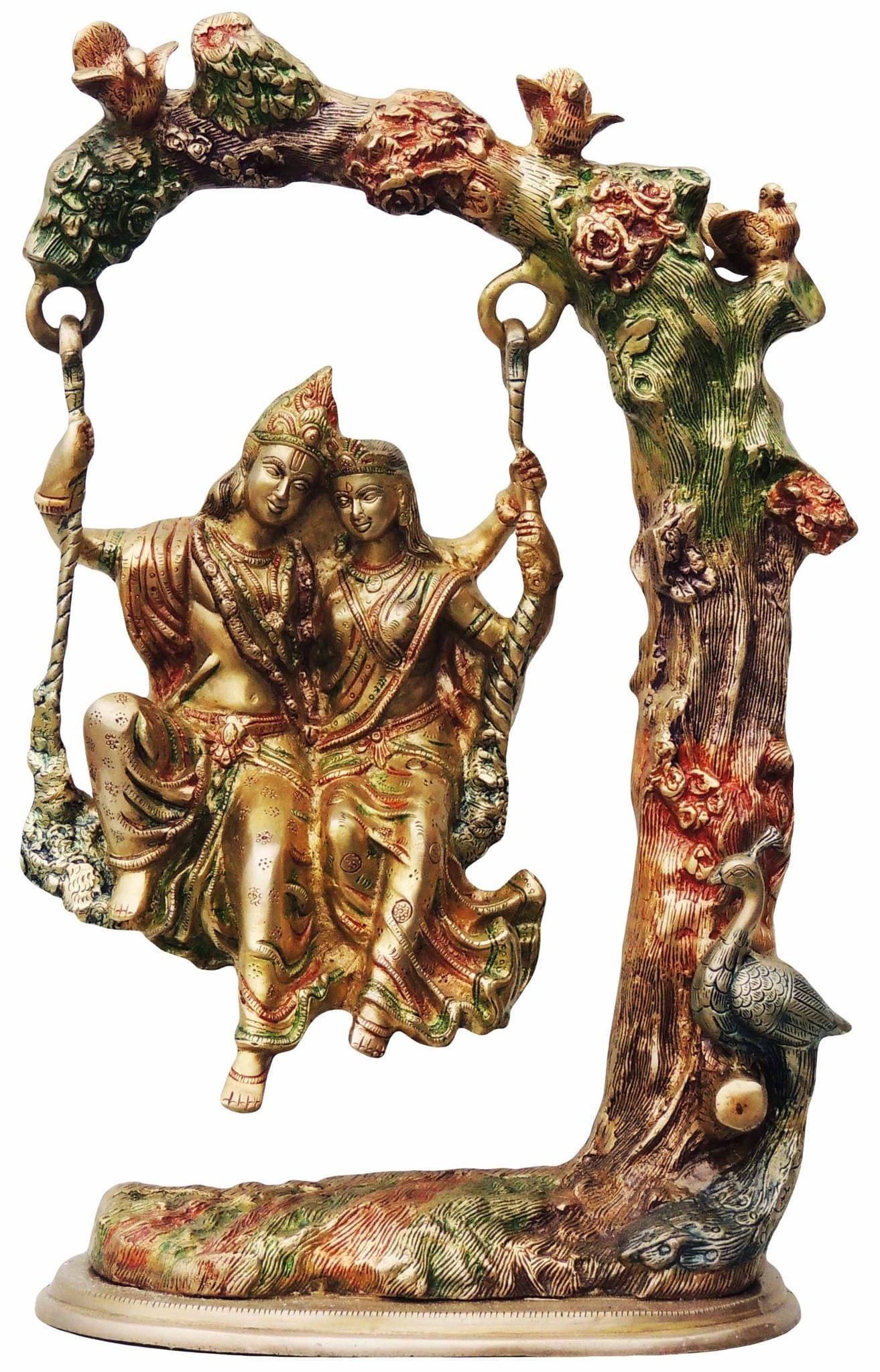 Brass Radha-Krishna — 21"
