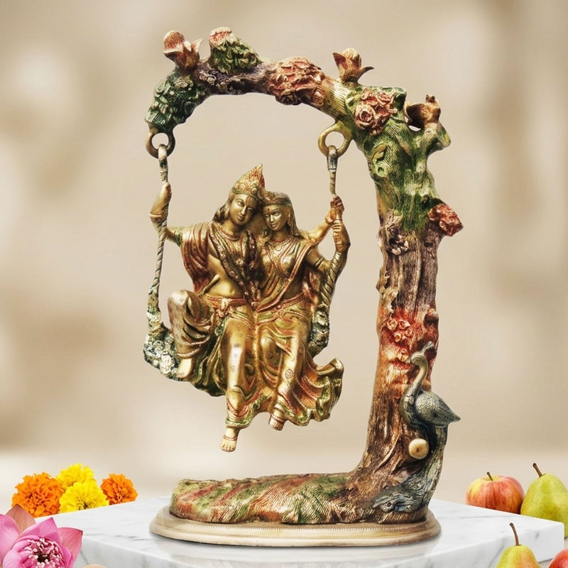 Brass Radha-Krishna — 21"
