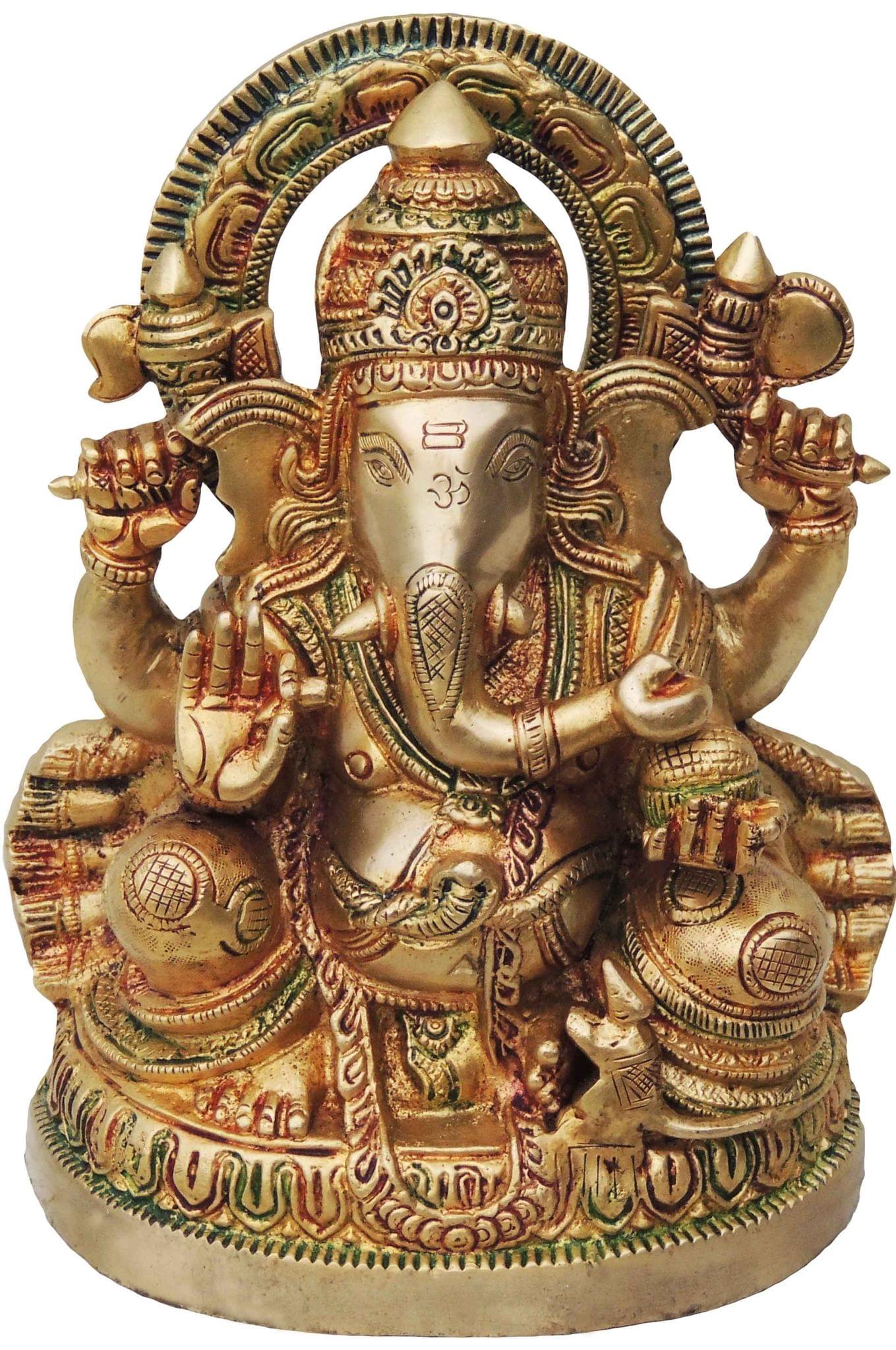 Brass Ganesh — 8.8"