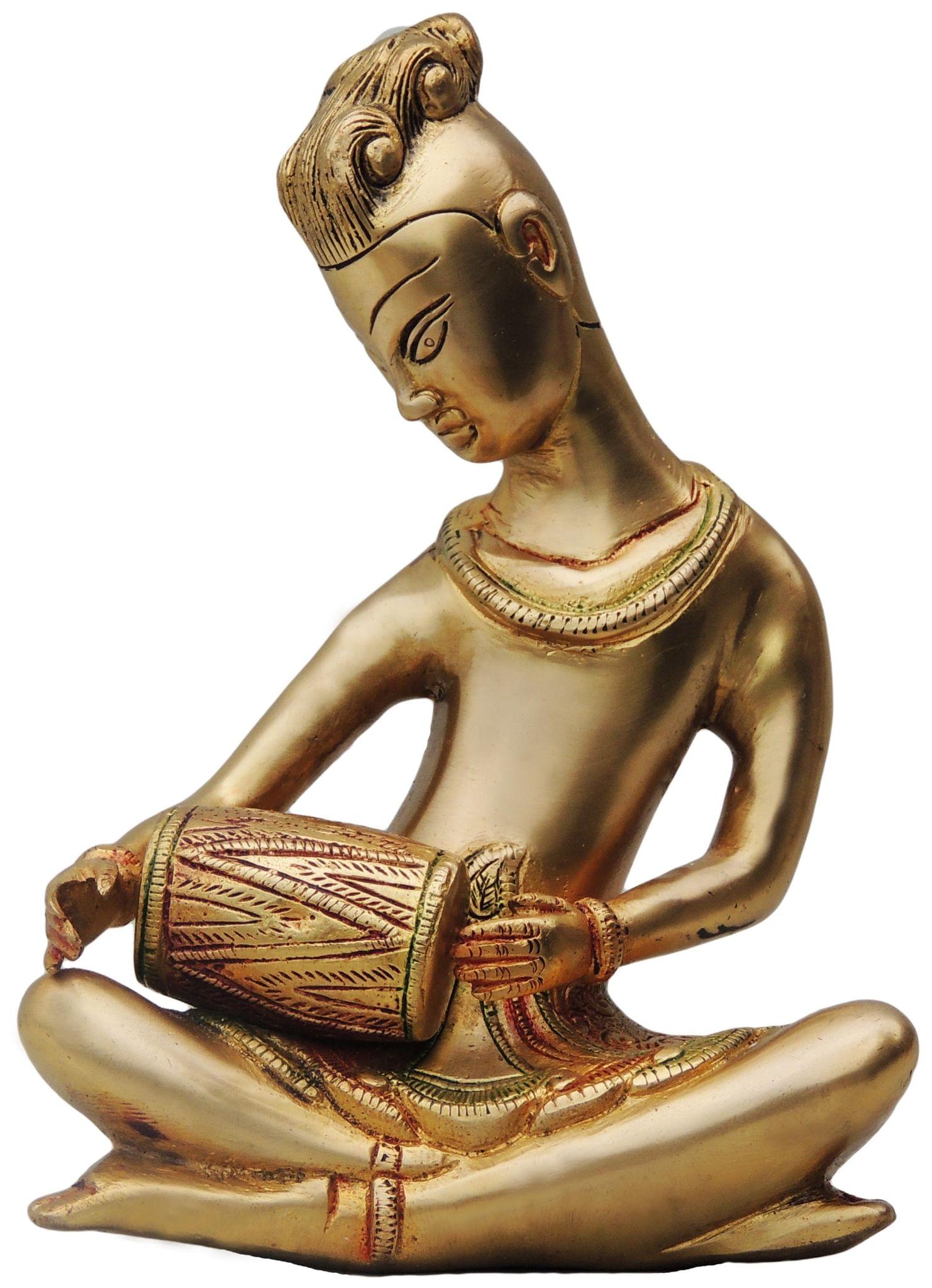 Brass Dholak Rajisthani — 8.5"