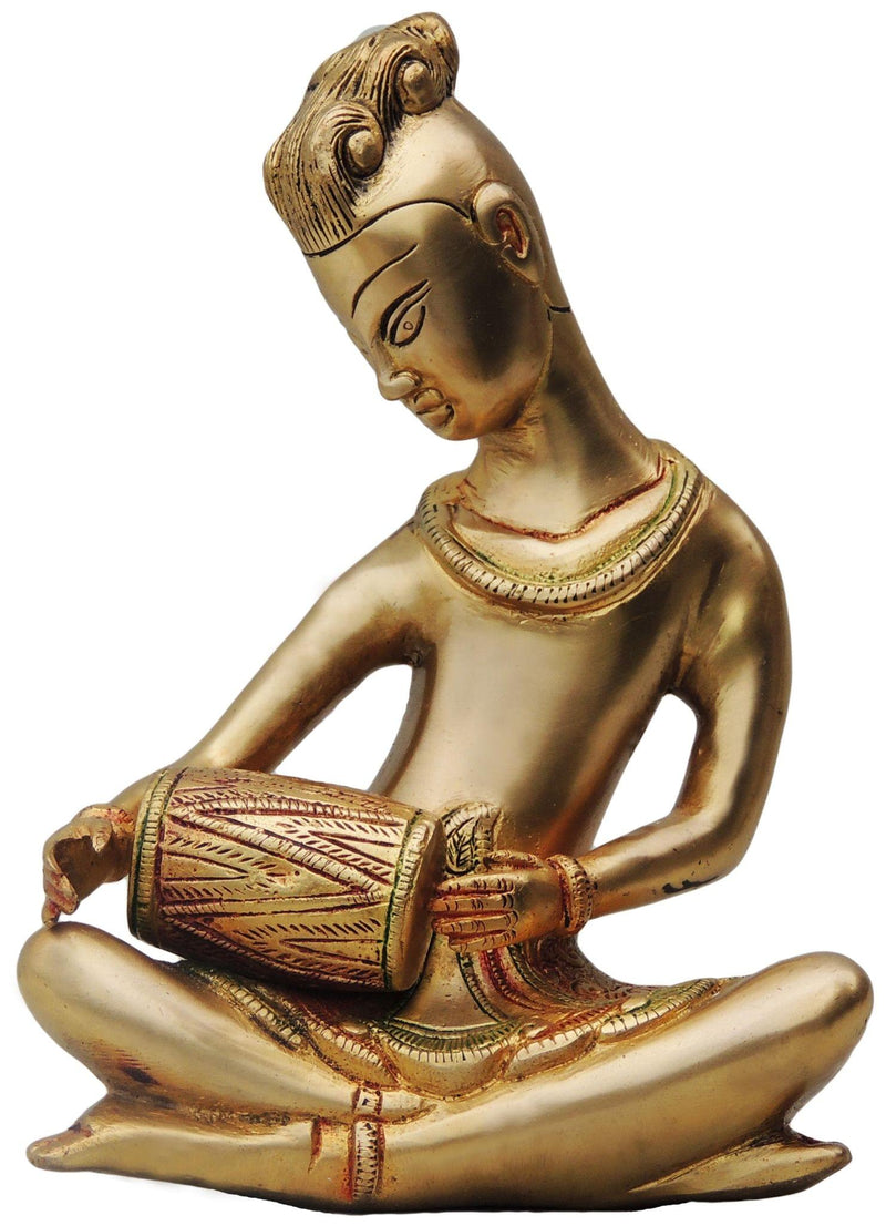 Brass Dholak Rajisthani — 8.5"