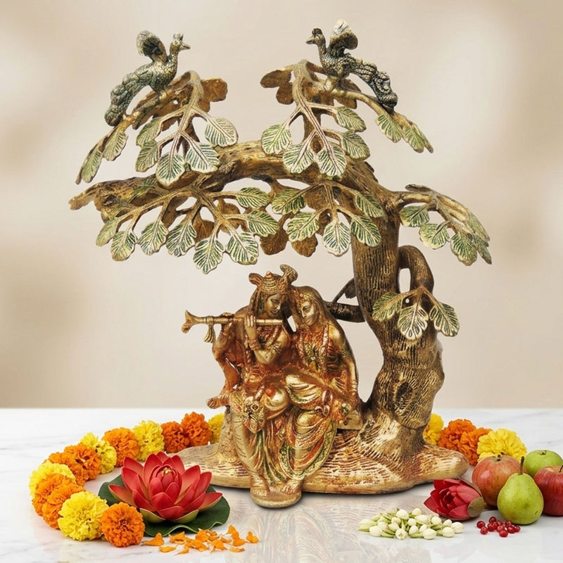 Brass Radha-Krishna — 14"