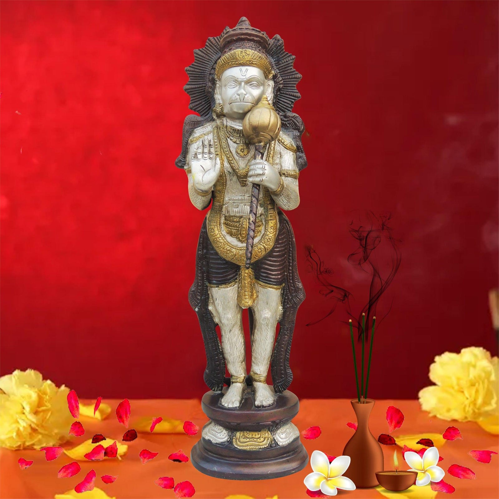 Brass Hanuman — 17"