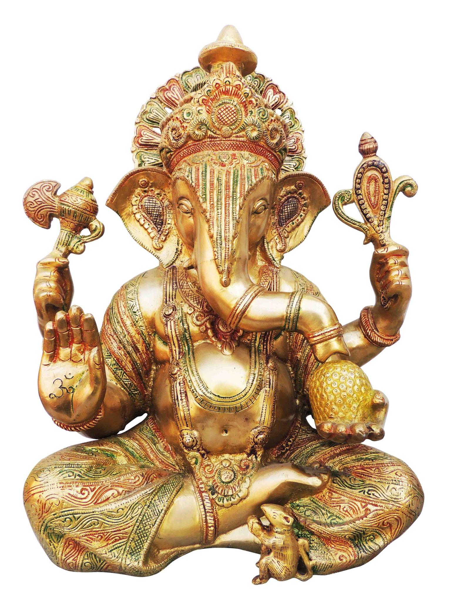 Brass Ganesh — 18"