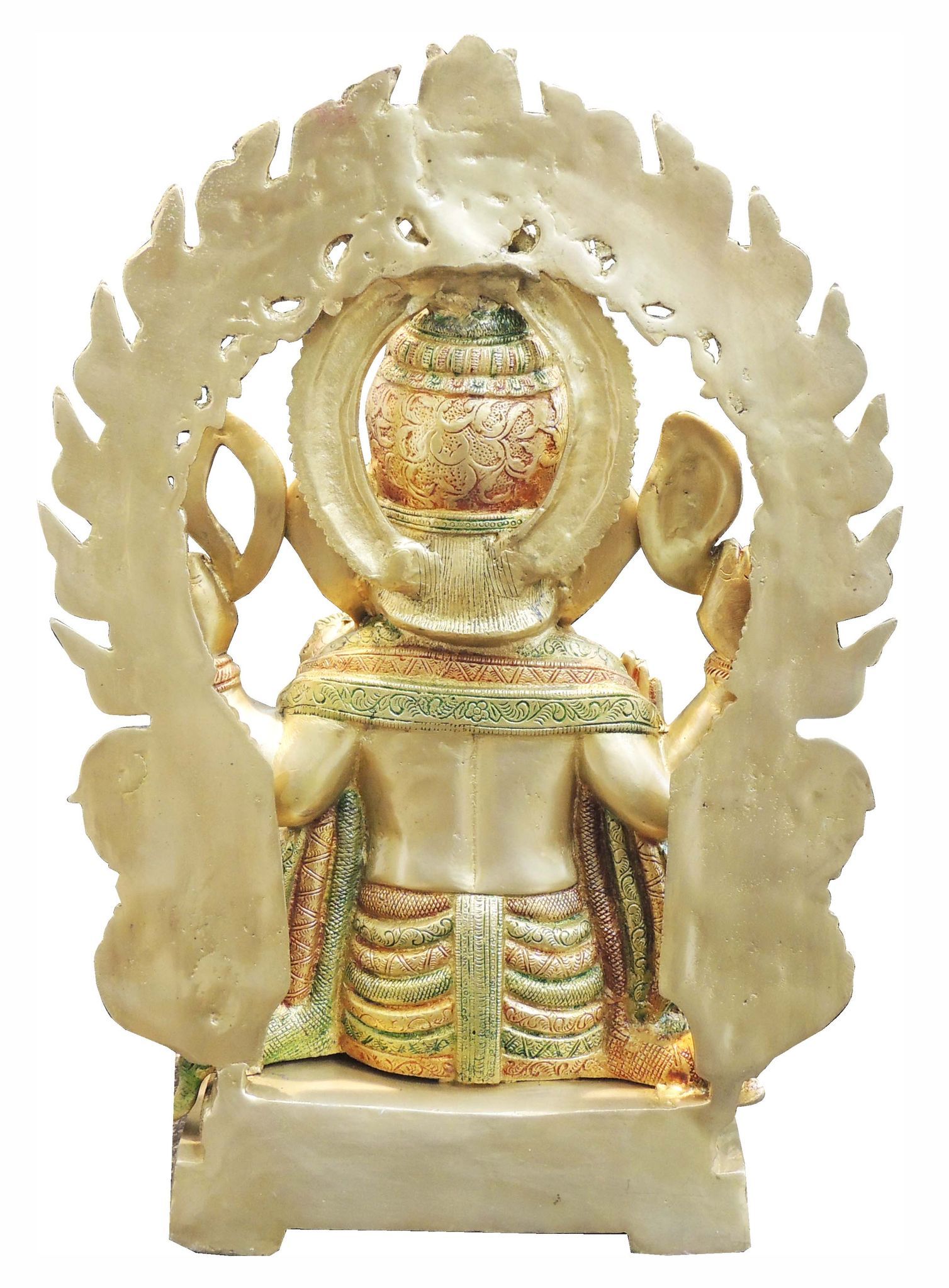 Brass Ganesh, with Base — 18"
